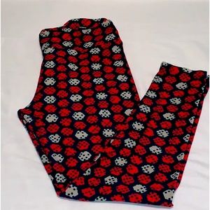 LuLaRoe Leggings - Red & Green - Super Soft